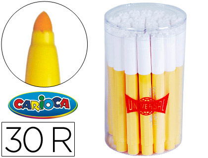 30 rotuladores Carioca Jumbo amarillo